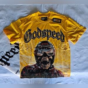 Godspeed Graphic Short Sleeve Tee - Yellow